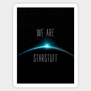 We Are Starstuff - Rising Sun in Space - Black - B5 Sci-Fi Sticker